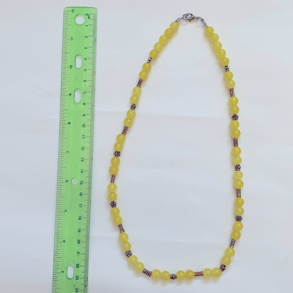 Semi-Precious Beaded Necklace Yellow